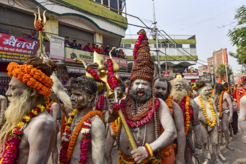 श्री पंचायती निरंजनी अखाड़े की छावनी प्रवेश यात्रा।