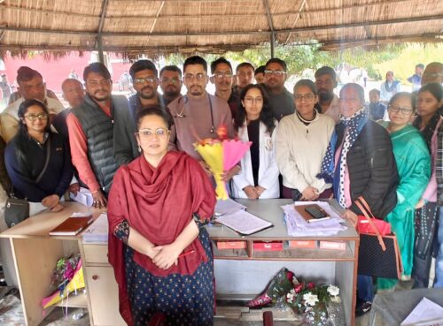 स्वास्थ्य मंत्री आरती सिंह राव से मिलने पहुंचा डॉक्टर्स का प्रतिनिधिमंडल।