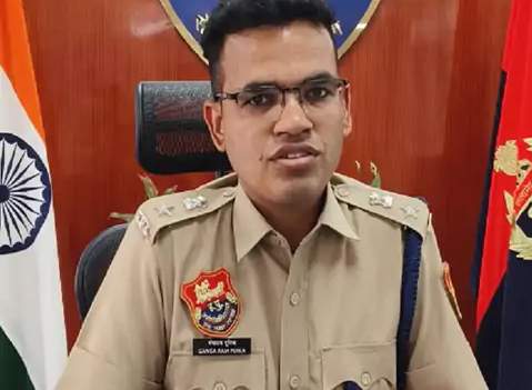 पानीपत के एसपी गंगाराम पूनिया जानकारी देते हुए।