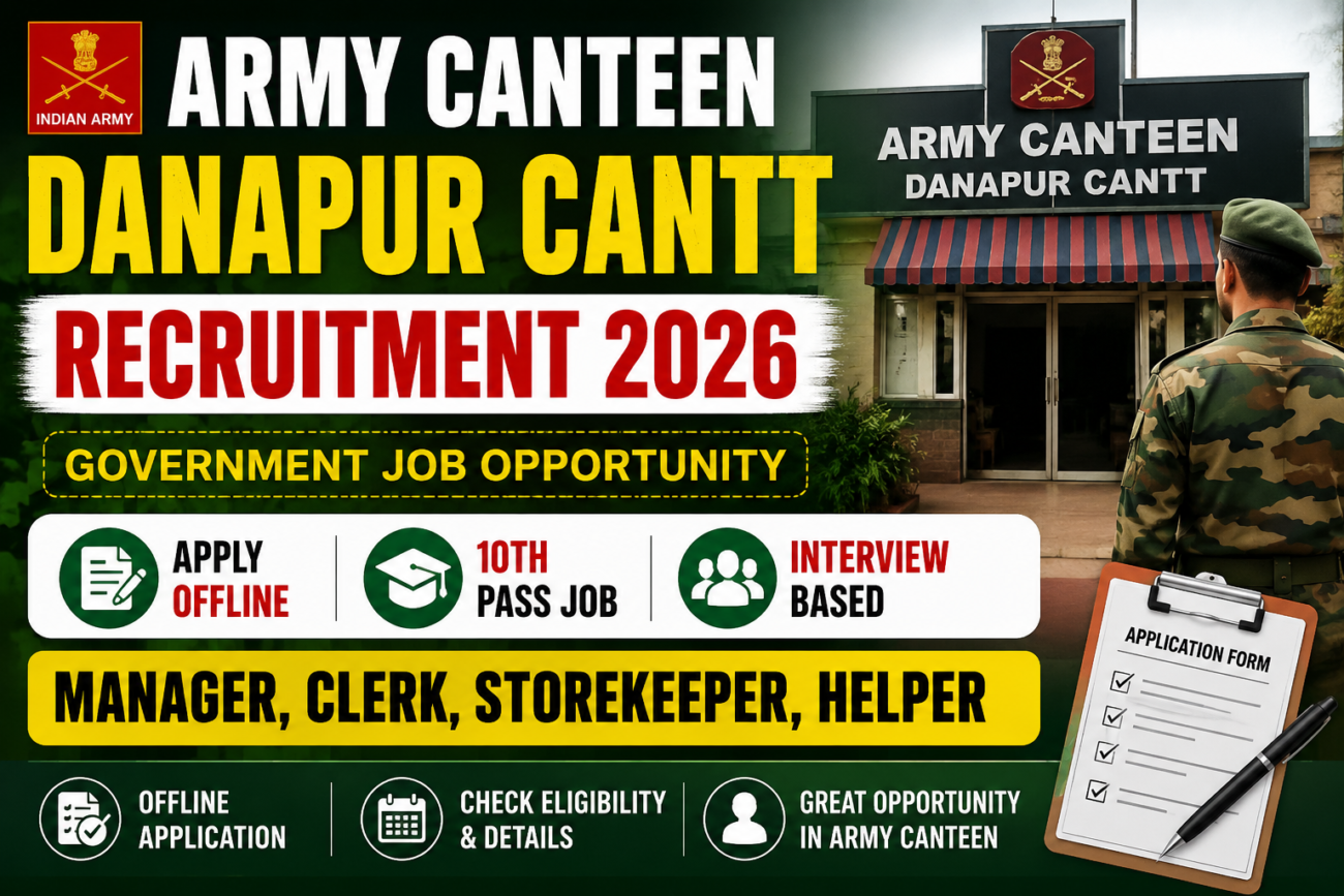 Army Canteen Danapur Cantt Recruitment 2026