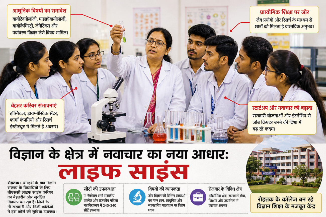 BSc Life Science Course After 12th in Rohtak
