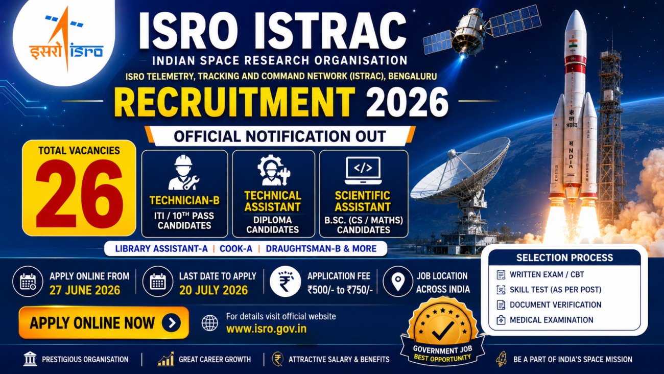ISRO ISTRAC Recruitment 2026