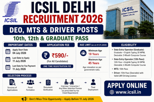 ICSIL Delhi Recruitment 2026