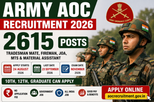 Army AOC Recruitment 2026